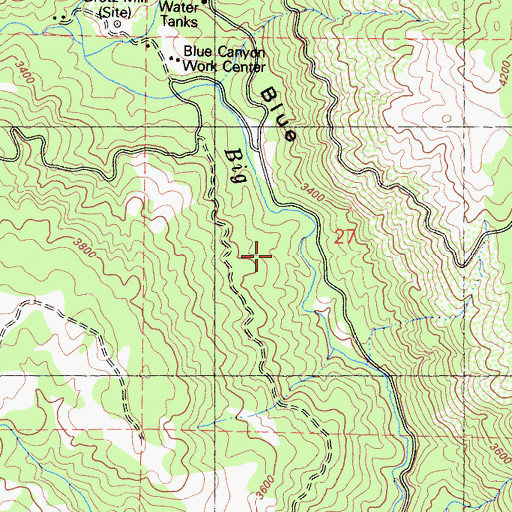 Topographic Map of Soaproot Campground, CA