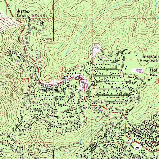 Topographic Map of California Highway Patrol - Arrowhead, CA