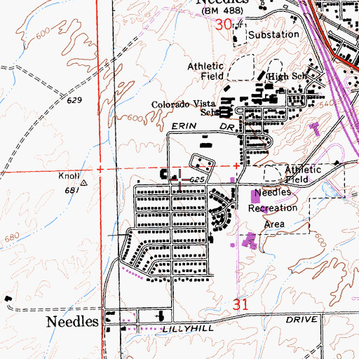Topographic Map of California Highway Patrol, CA
