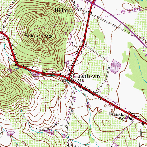 Topographic Map of Cashtown Post Office, PA