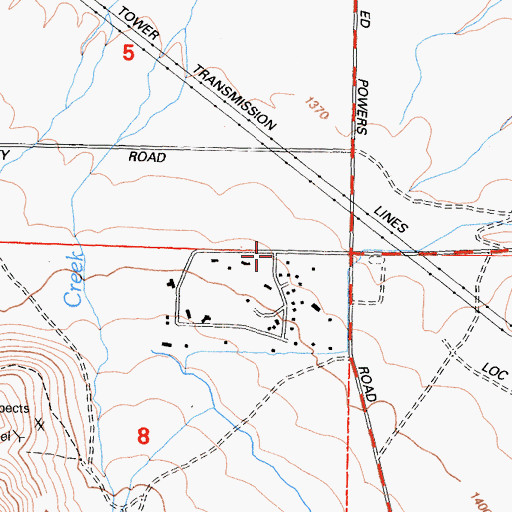 Topographic Map of Rocking K, CA