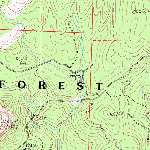 Topographic Map of Graveyard Creek, CA