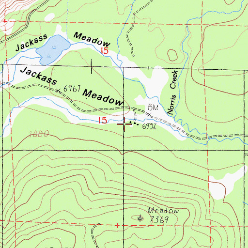 Topographic Map of McDougald Cow Camp, CA