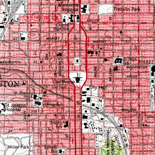Topographic Map of McLean County Sheriff's Office, IL