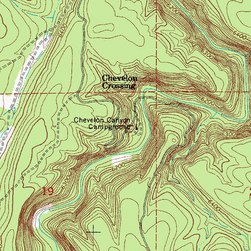 Topographic Map of Chevelon Canyon Campground, AZ