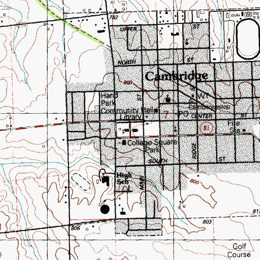 Topographic Map of Henry County Sheriff's Office, IL