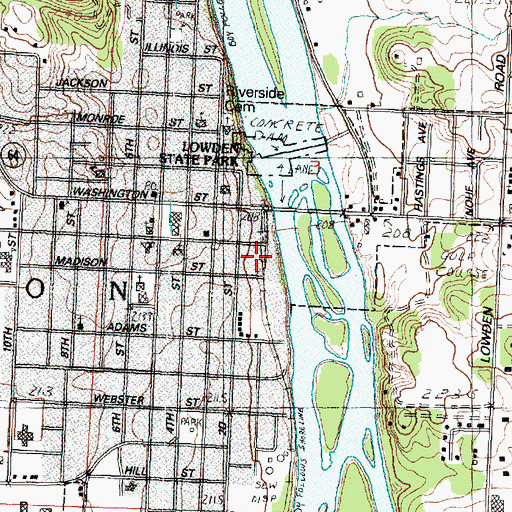 Topographic Map of Ogle County Sheriff's Office, IL
