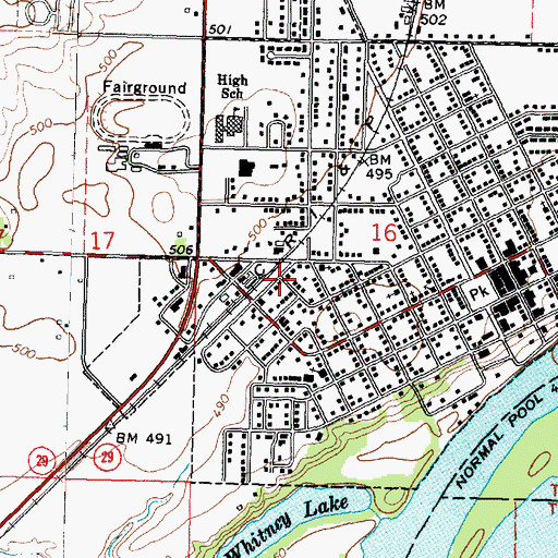 Topographic Map of Henry Police Department, IL
