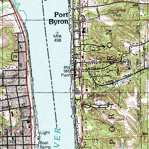 Topographic Map of Rapids City Police Department, IL