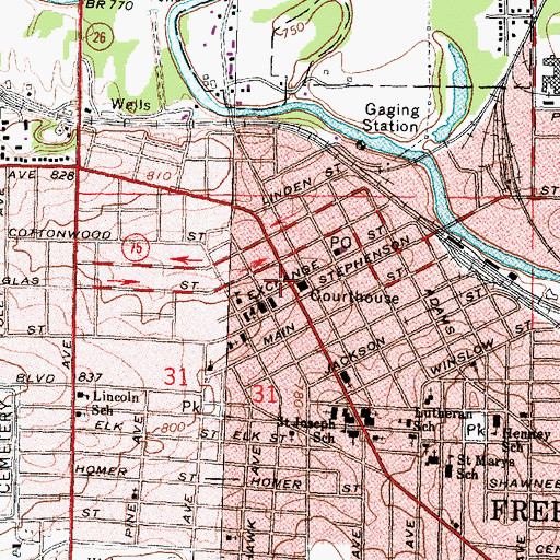 Topographic Map of Stephenson County Sheriff's Office, IL