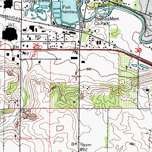 Topographic Map of Spring Grove Police Department, IL