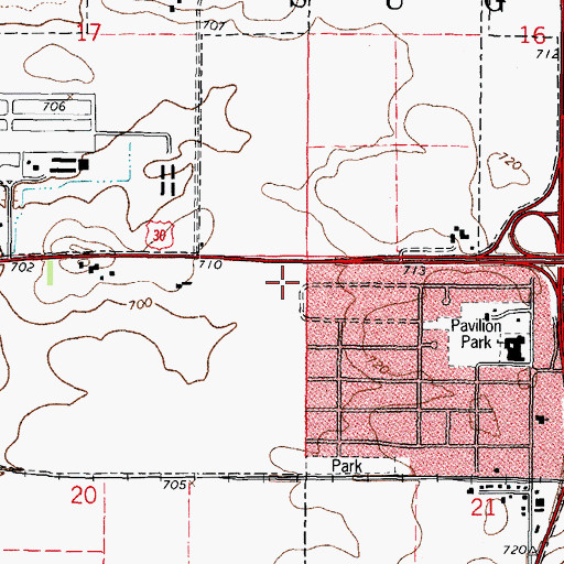 Topographic Map of Sugar Grove Police Department, IL