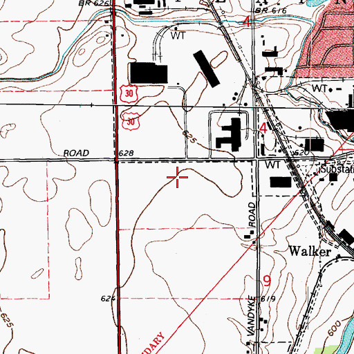 Topographic Map of Plainfield Police Department, IL