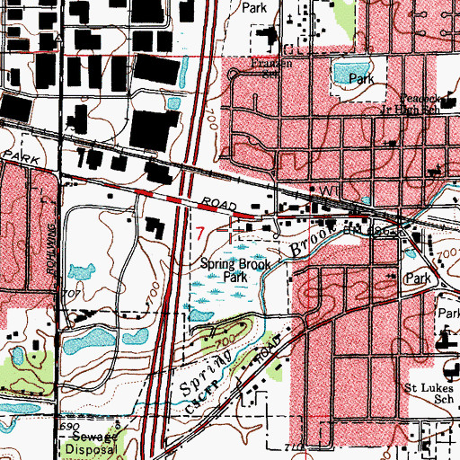 Topographic Map of Itasca Police Department, IL