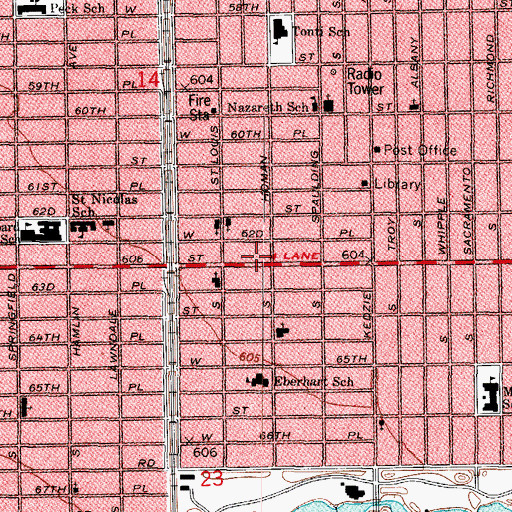 Topographic Map of Chicago Police Department, IL