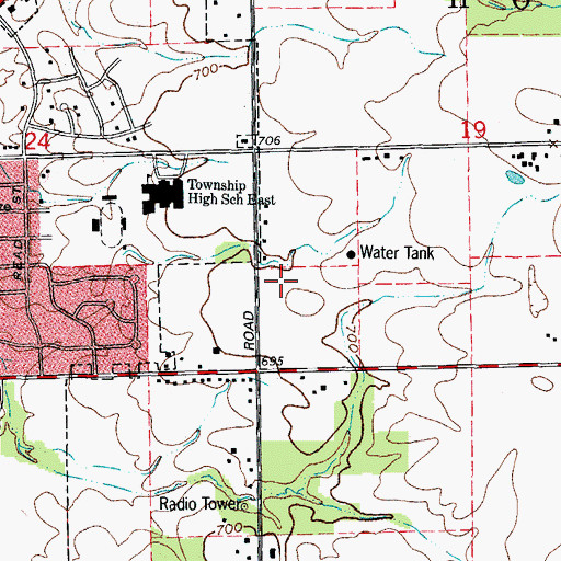 Topographic Map of Lockport Police Department, IL