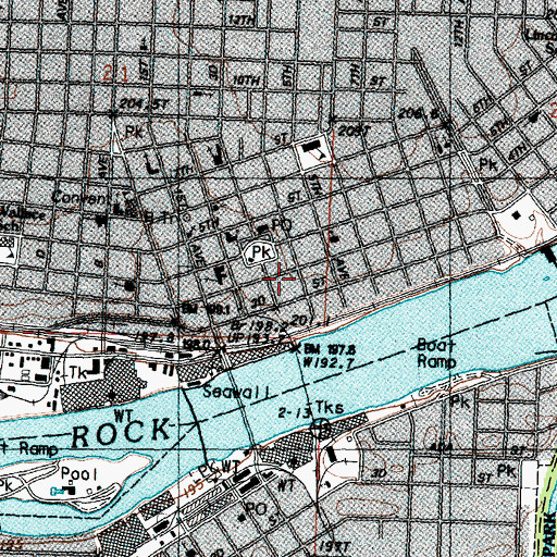 Topographic Map of Sterling Police Department, IL