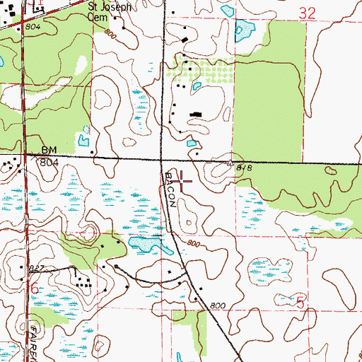 Topographic Map of Round Lake Police Department, IL