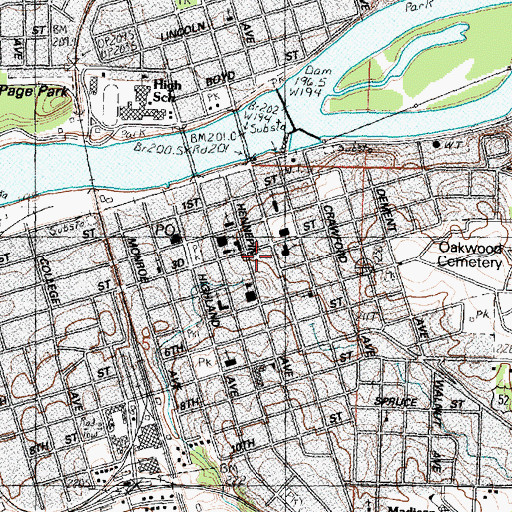 Topographic Map of Lee County Sheriff's Office, IL