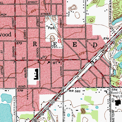 Topographic Map of Braidwood Police Department, IL