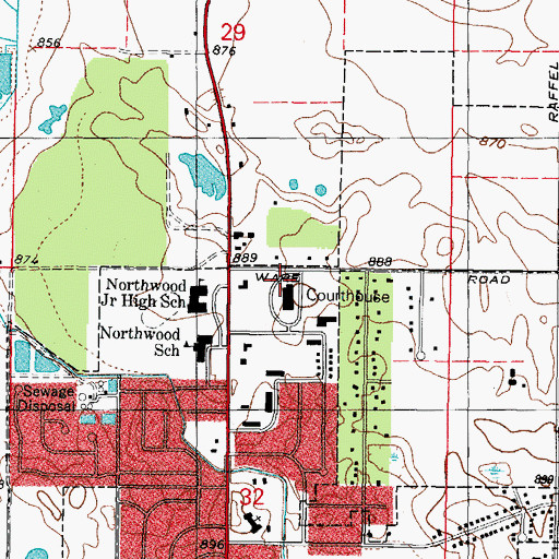 Topographic Map of McHenry County Jail, IL