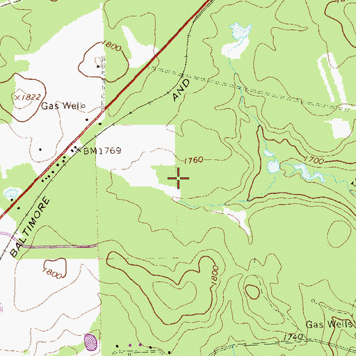 Topographic Map of State Correctional Institution Forest, PA