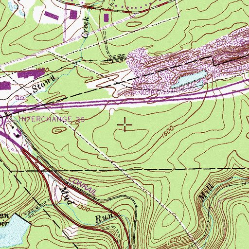 Topographic Map of State Correctional Institution Frackville, PA