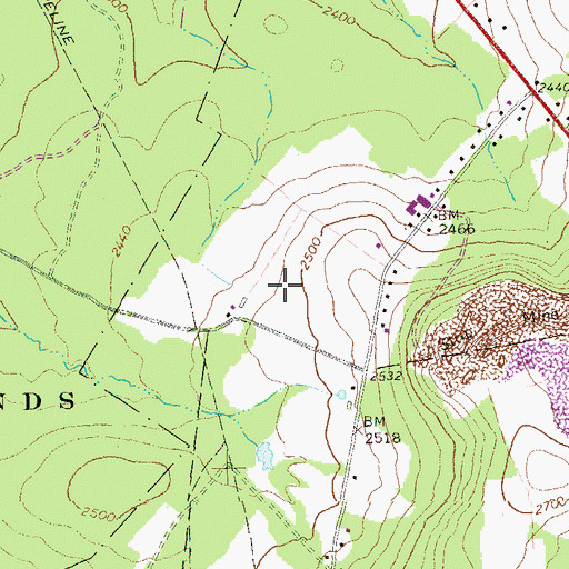 Topographic Map of State Correctional Institution Somerset, PA