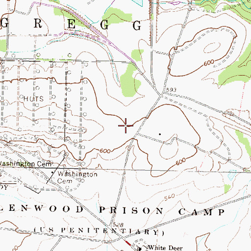 Topographic Map of Federal Correctional Institution Allenwood Medium, PA