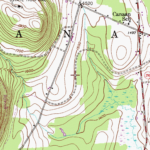Topographic Map of United States Penitentiary Canaan, PA