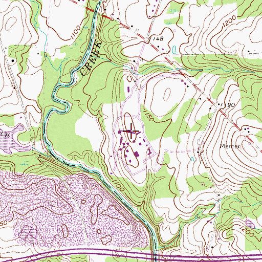Topographic Map of State Correctional Institution Mercer, PA