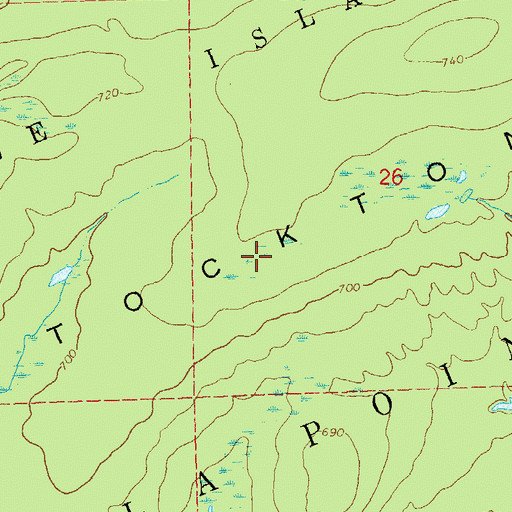 Topographic Map of Gaylord Nelson Wilderness, WI