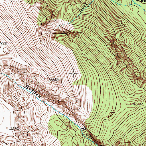 Topographic Map of Rocky Mountain National Park Wilderness, CO