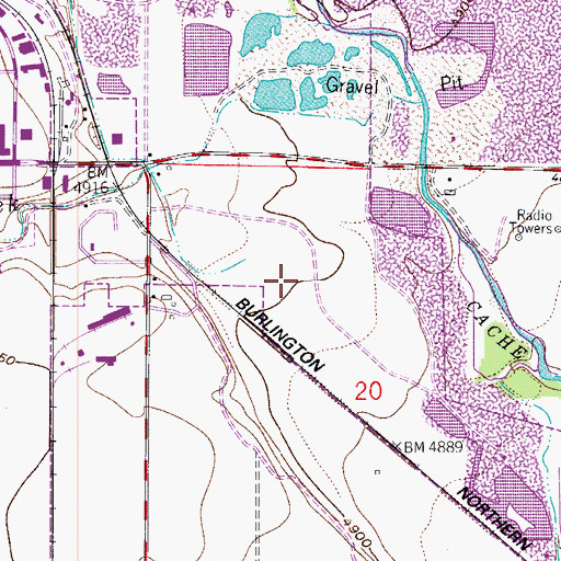 Topographic Map of Larimer County Sheriff's Office, CO