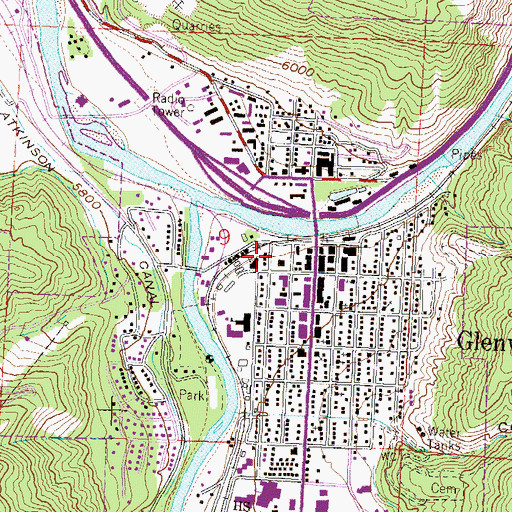 Topographic Map of Garfield County Sheriff's Office, CO