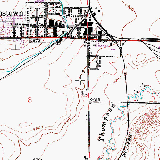 Topographic Map of Johnstown Police Department, CO