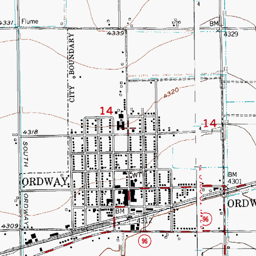 Topographic Map of Crowley County Sheriff's Office, CO