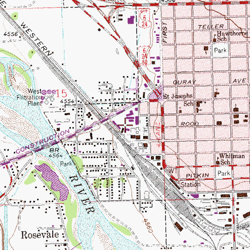 Topographic Map of Mesa County Sheriff's Office, CO