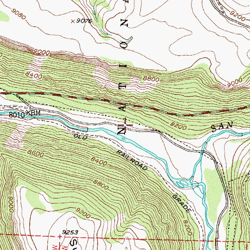 Topographic Map of San Miguel County Sheriff's Office, CO
