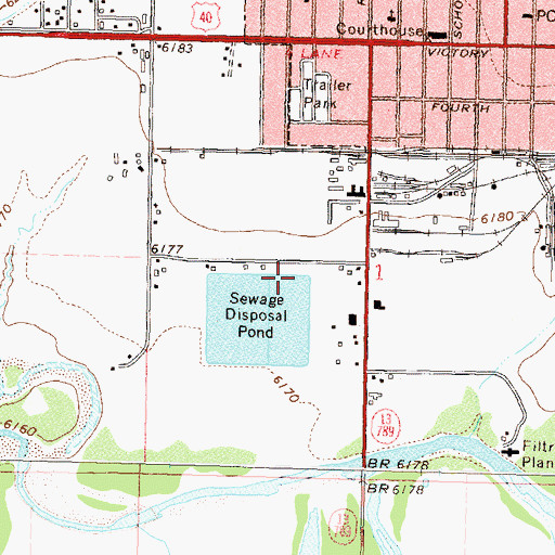 Topographic Map of Moffat County Sheriff's Office, CO