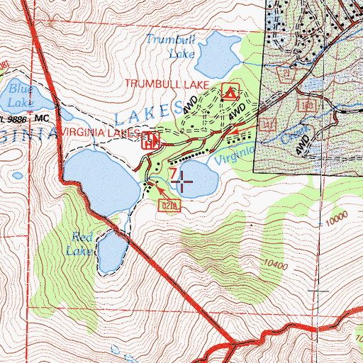Topographic Map of Little Valley, CA