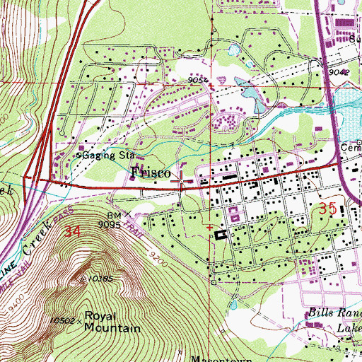 Topographic Map of Frisco Police Department, CO