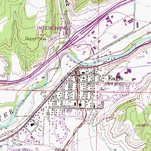 Topographic Map of Eagle Police Department, CO