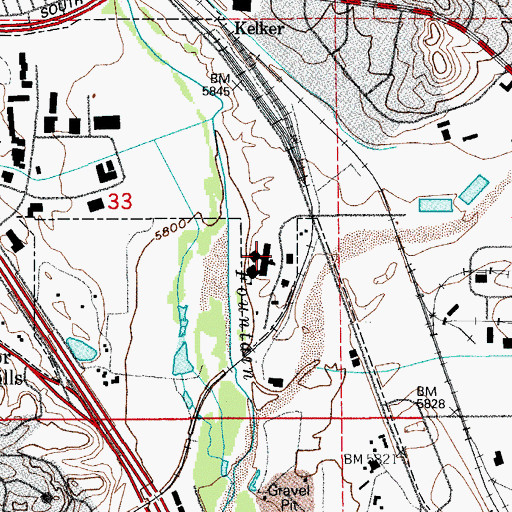 Topographic Map of El Paso County Sheriff's Office, CO