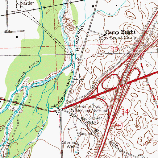 Topographic Map of Logan County Sheriff's Office, CO