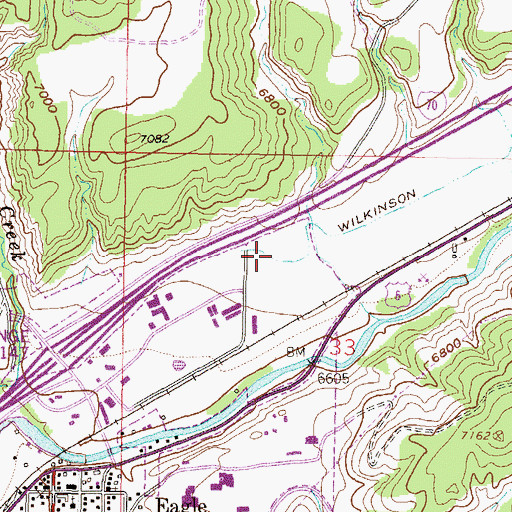 Topographic Map of Eagle County Detention Center, CO
