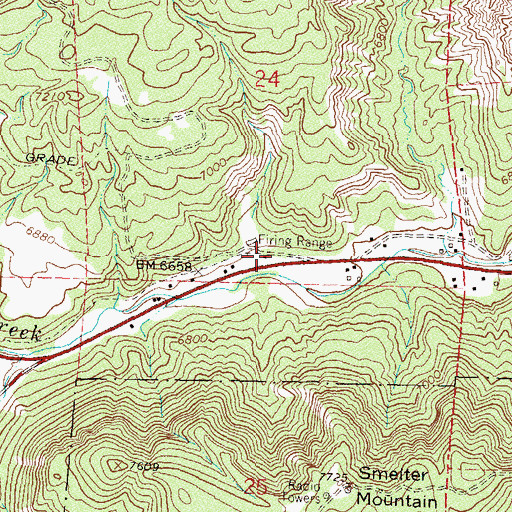Topographic Map of Colorado State Patrol Troop 5A Durango, CO