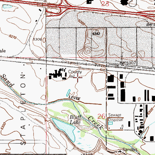 Topographic Map of Denver Reception and Diagnostics Center, CO
