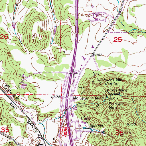 Topographic Map of Colorado State Patrol Trinidad Post, CO