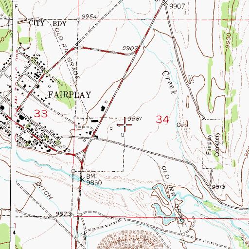 Topographic Map of Colorado State Patrol Fairplay Post, CO